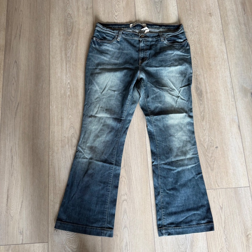 Vintage Gap Long and Lean Jeans WN's 16R Medium Wash Stretch Bootcut Denim EUC